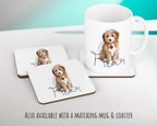 Personalised Puppy Dog Cushion Gift Printed Name Design - Cushion Throw Pillow Gift For Mum Dad Friend Bedroom Birthday Christmas Gift CS077