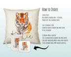 Personalised Tiger Cushion Gift Printed Name Design Big Cat Cushion Throw Pillow Gift For Mum Dad Friend Bedroom Birthday Gift CS139