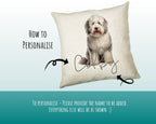 Personalised Old English Sheep Dog Dog Cushion Gift Printed Name Design - Cushion Throw Pillow Gift -Bedroom Birthday Christmas Gift CS560