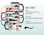 Personalised Cat Lovers Gift Mug - Ceramic Coffee Tea Chocolate Mug Coaster Cat Couple Design for Cat Owner Cat Mum Dad Secret Santa MG0891