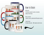 Personalised Cat Lovers Gift Mug - Ceramic Coffee Tea Chocolate Mug Coaster Clothes Line Cats Design for Cat Mum Owner Secret Santa MG0894