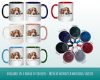 Personalised Basset Hound Gift Mug - Ceramic Coffee Tea Chocolate Mug Coaster Basset Hound Design for Dog Mum Dad Owner Secret Santa MG0910