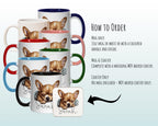 Personalised Chihuahua Dog Gift Mug - Ceramic Coffee Tea Chocolate Mug Coaster Sleeping Puppy Design Dog Mum Dad Owner Secret Santa MG0913