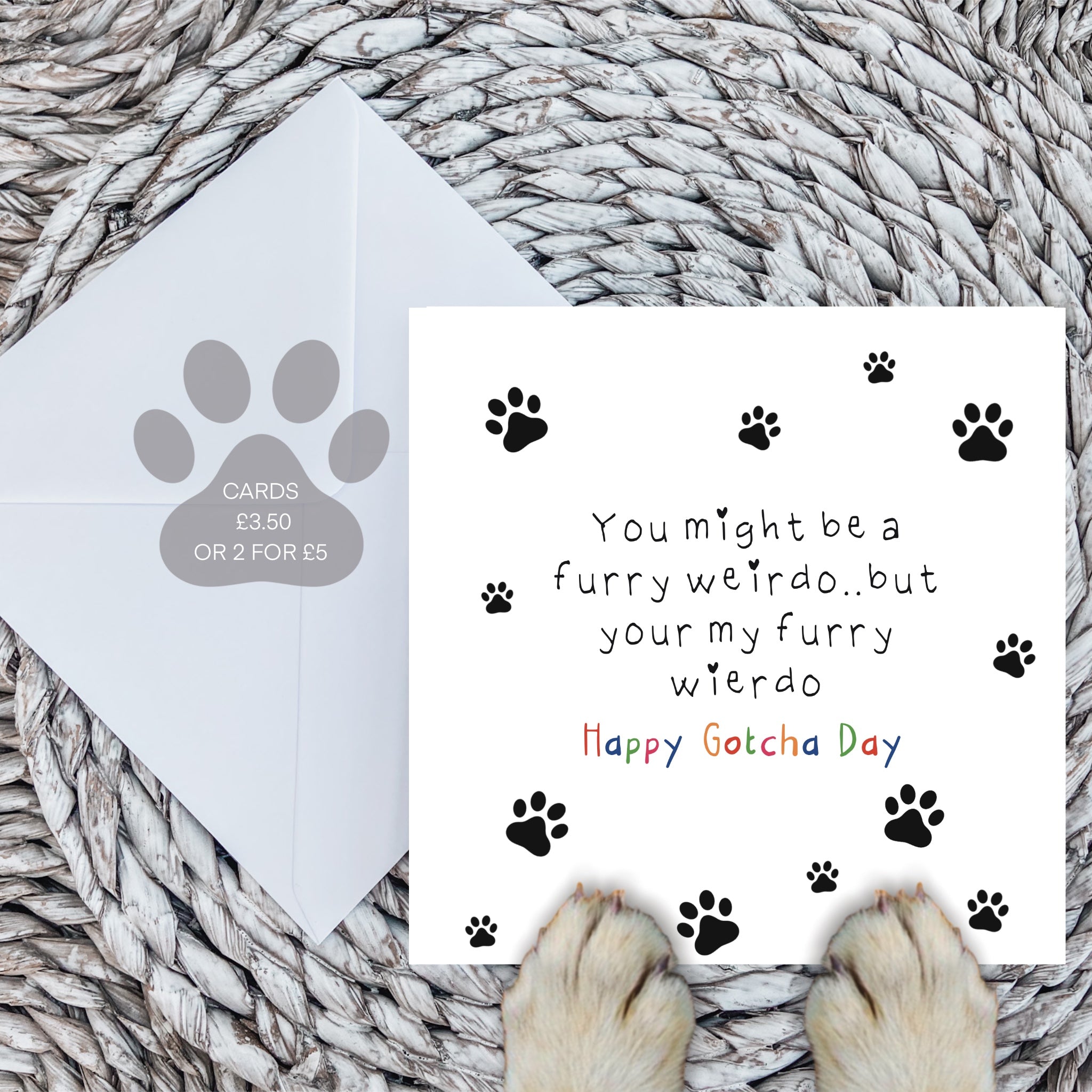 Weirdo gotcha day card
