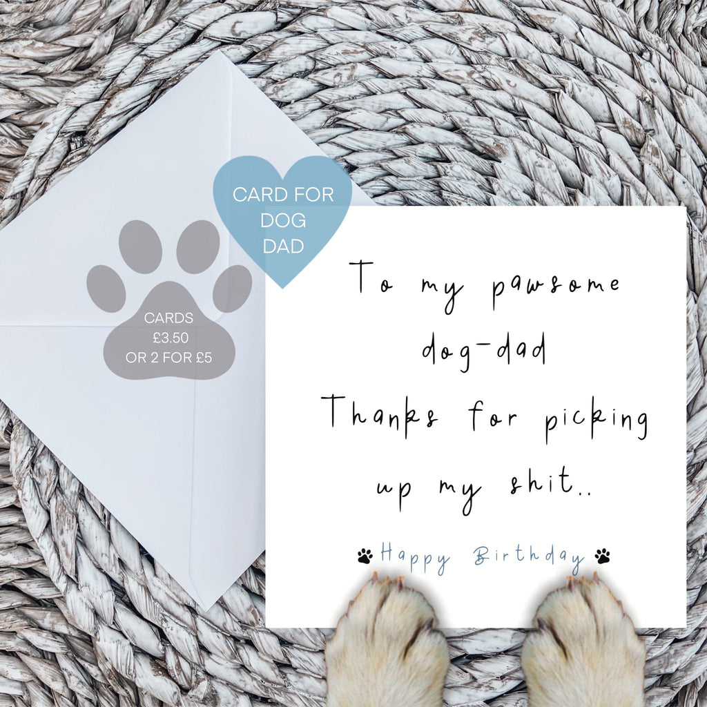 To my pawsome dog-dad card