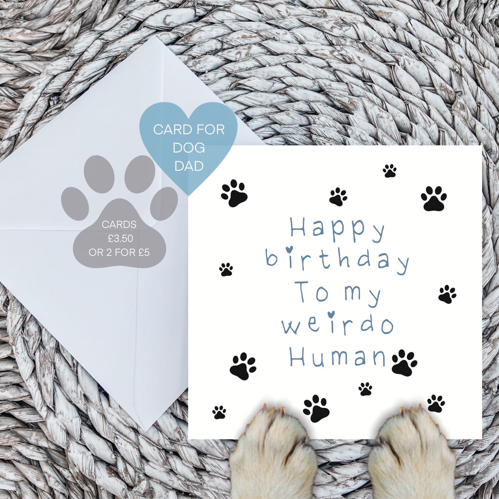 Weirdo Human card - blue