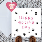 Happy gotcha day card in pink