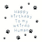Weirdo Human card - blue