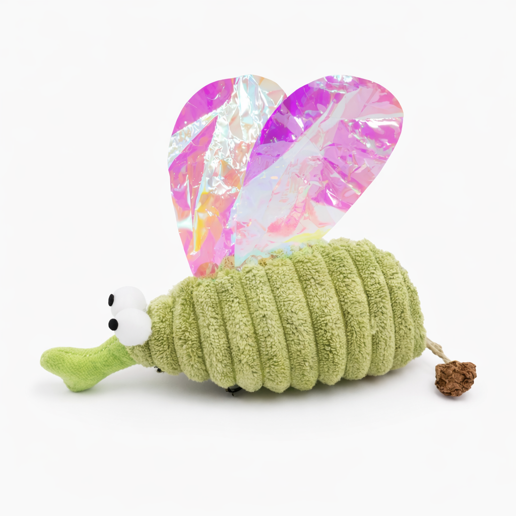 Interactive Catnip Mosquito Plush Toy with Matatabi Fruit – Bite Resistant Kitten & Cat Toy