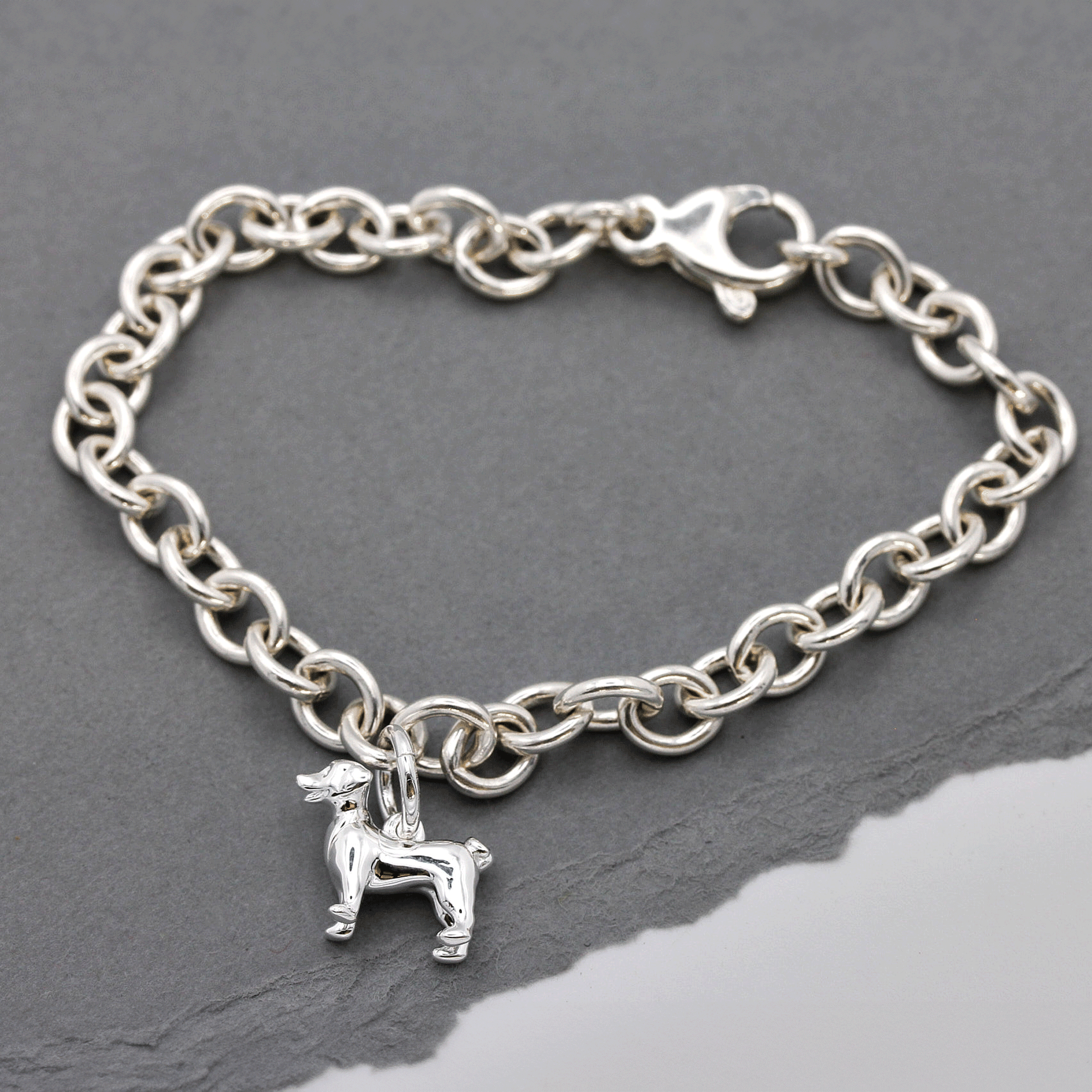 Jack Russell Terrier Silver Dog Charm