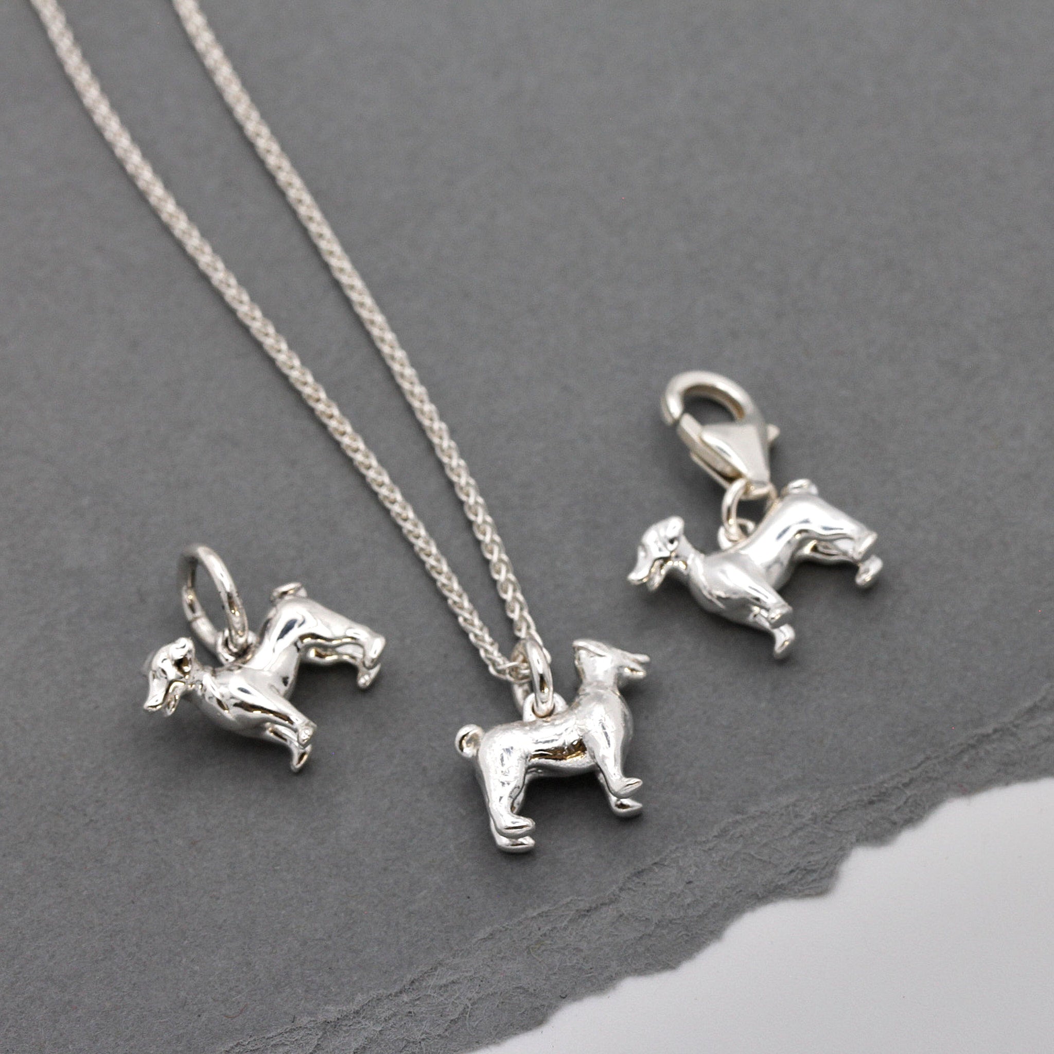 Jack Russell Terrier Silver Dog Charm
