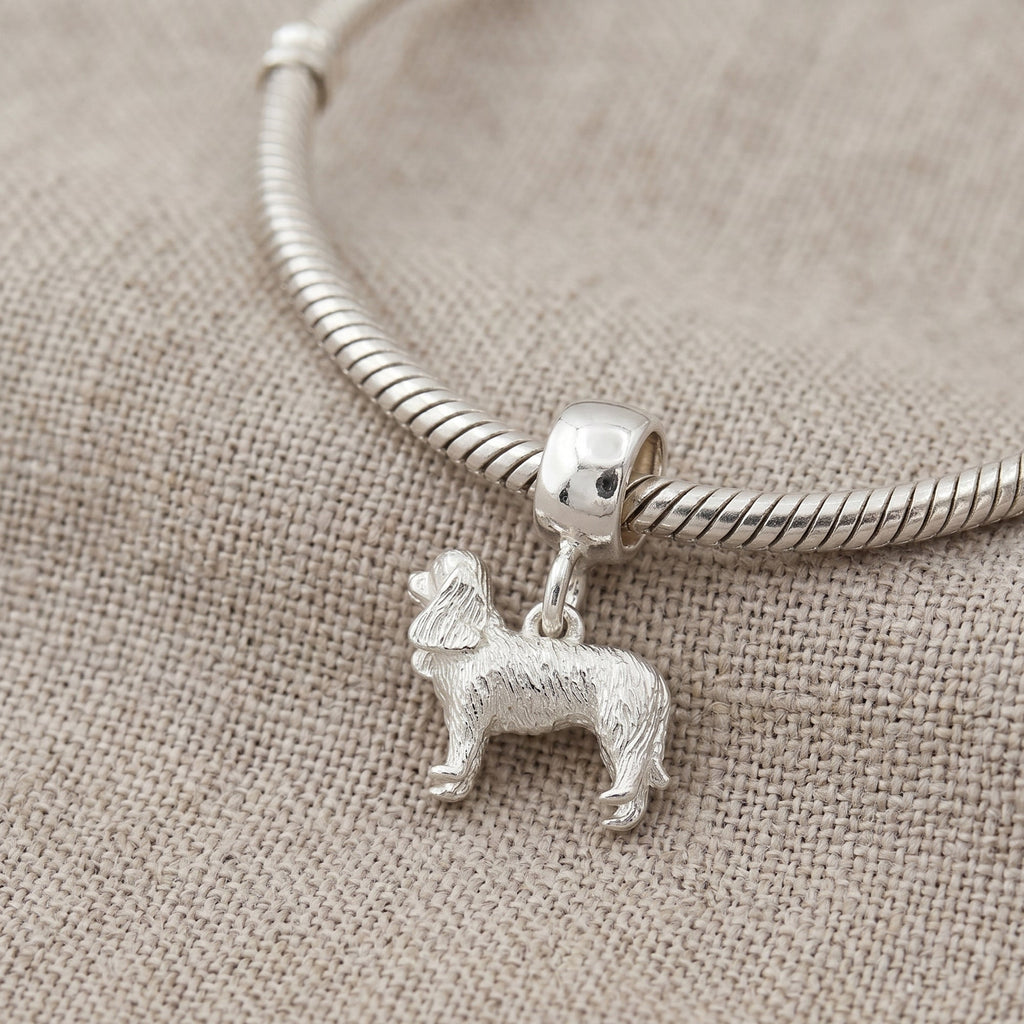King Charles Spaniel Silver Dog Charm