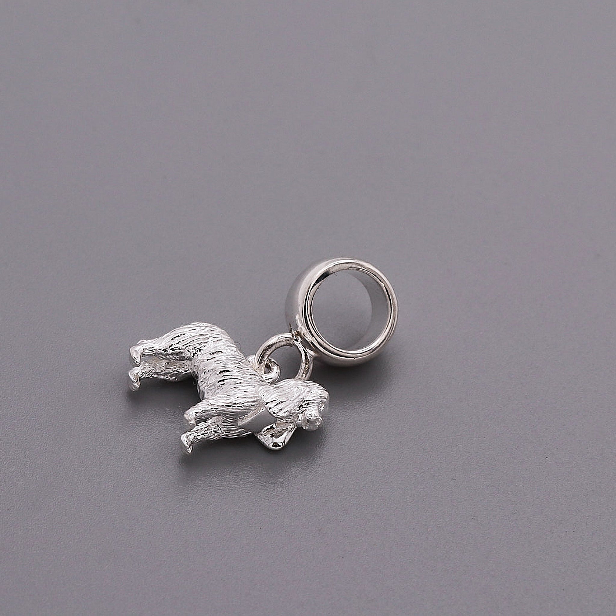 King Charles Spaniel Silver Dog Charm
