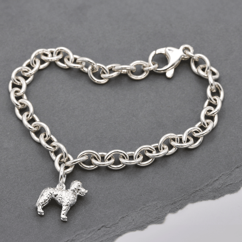 Labradoodle Silver Dog Charm