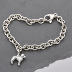 Labradoodle Silver Dog Charm