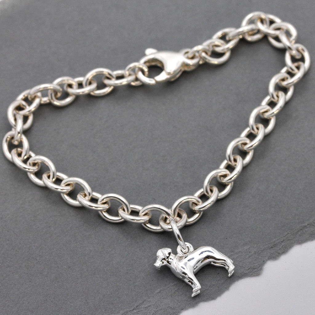 Labrador Silver Dog Charm