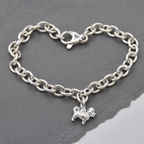 Maltipoo Silver Dog Charm