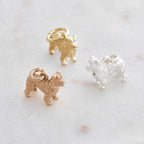 Miniature Schnauzer Silver Dog Charm