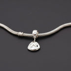 Pet Paw Print Personalised Silver Charm