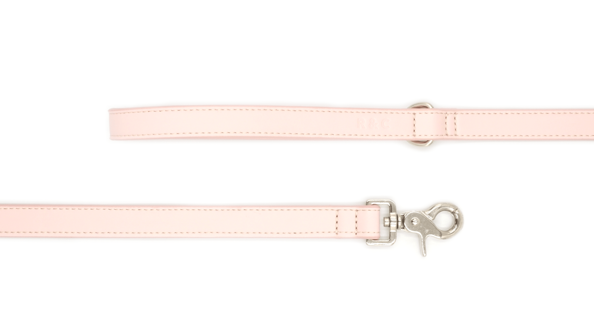 Pink Leather Dog Lead