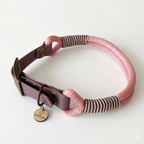 Kitsuné Pink Paracord & Biothane Dog Collar