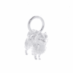Pomeranian Silver Dog Charm