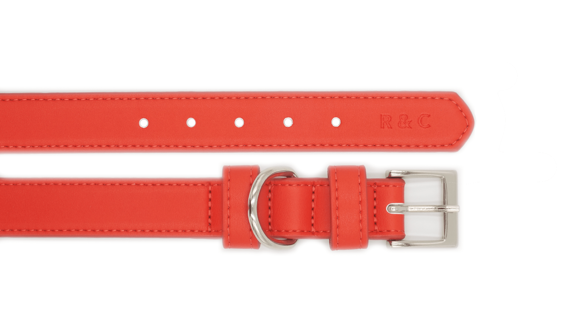 Red Leather Dog Collar