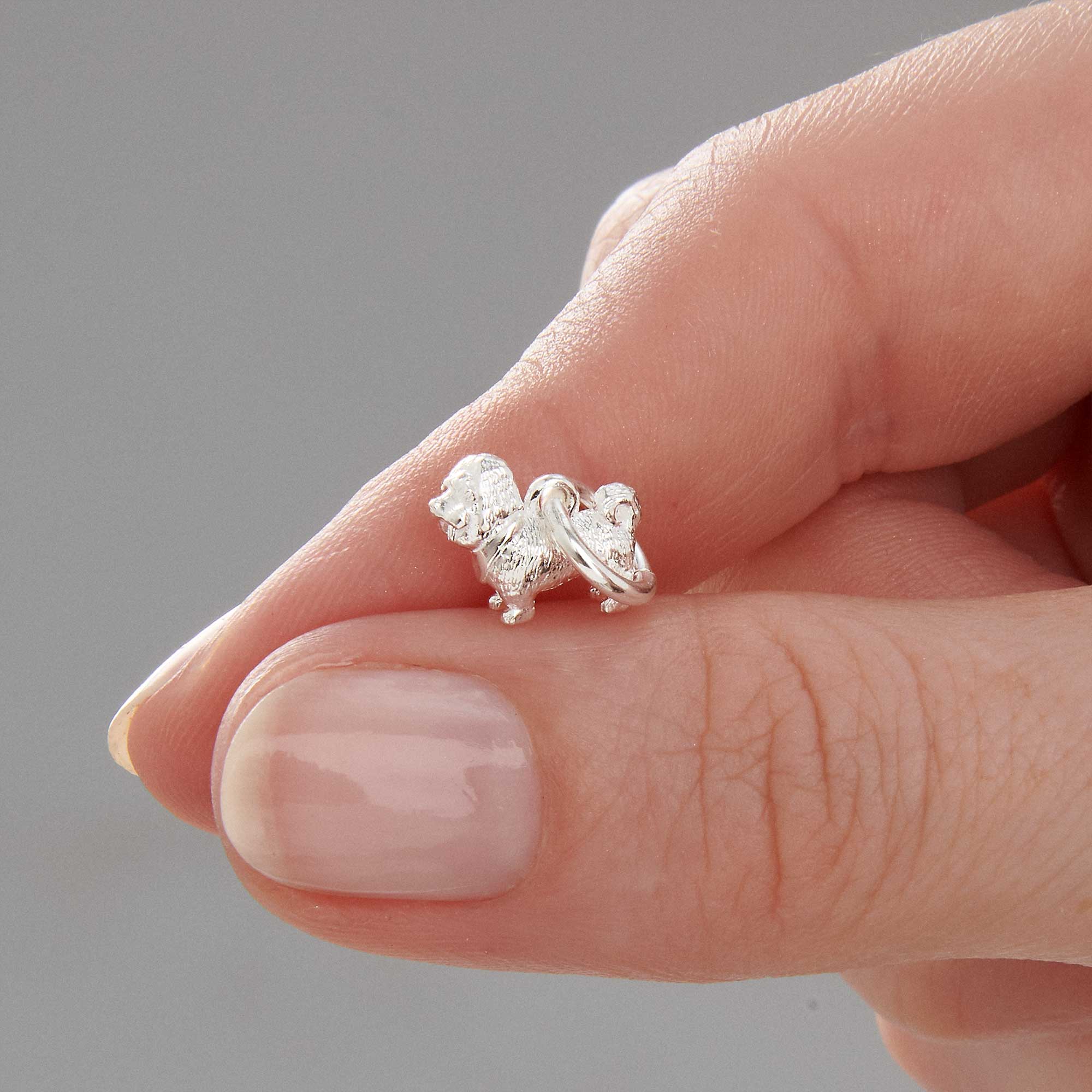 Shih Tzu Silver Dog Charm