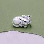 Cat Silver Charm