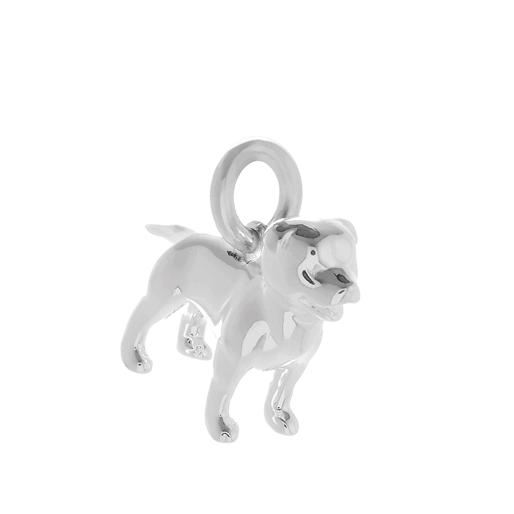 Staffordshire Bull Terrier Silver Dog Charm