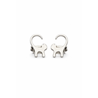 Stainless Steel Cat Stud Earrings – Minimal Cat Lover Jewellery