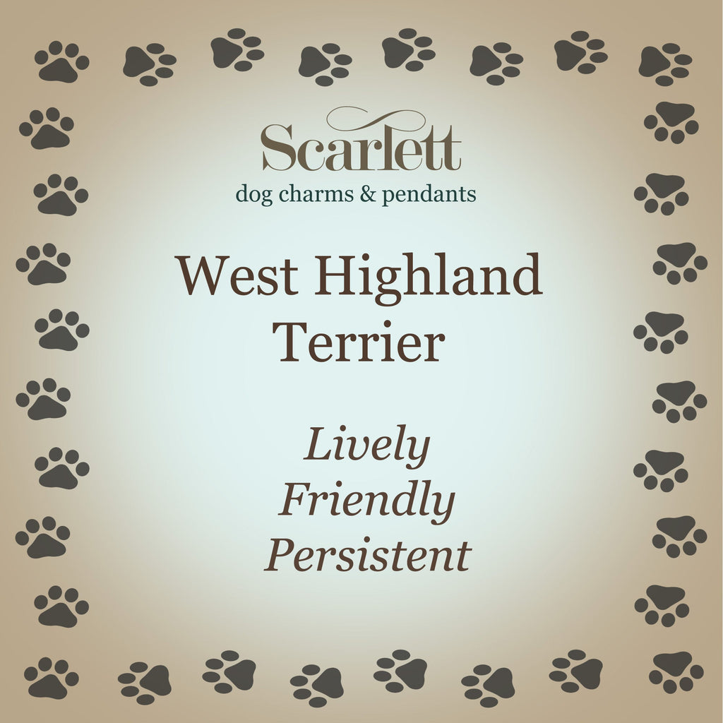 West Highland Terrier Silver Dog Charm