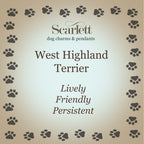 West Highland Terrier Silver Dog Charm