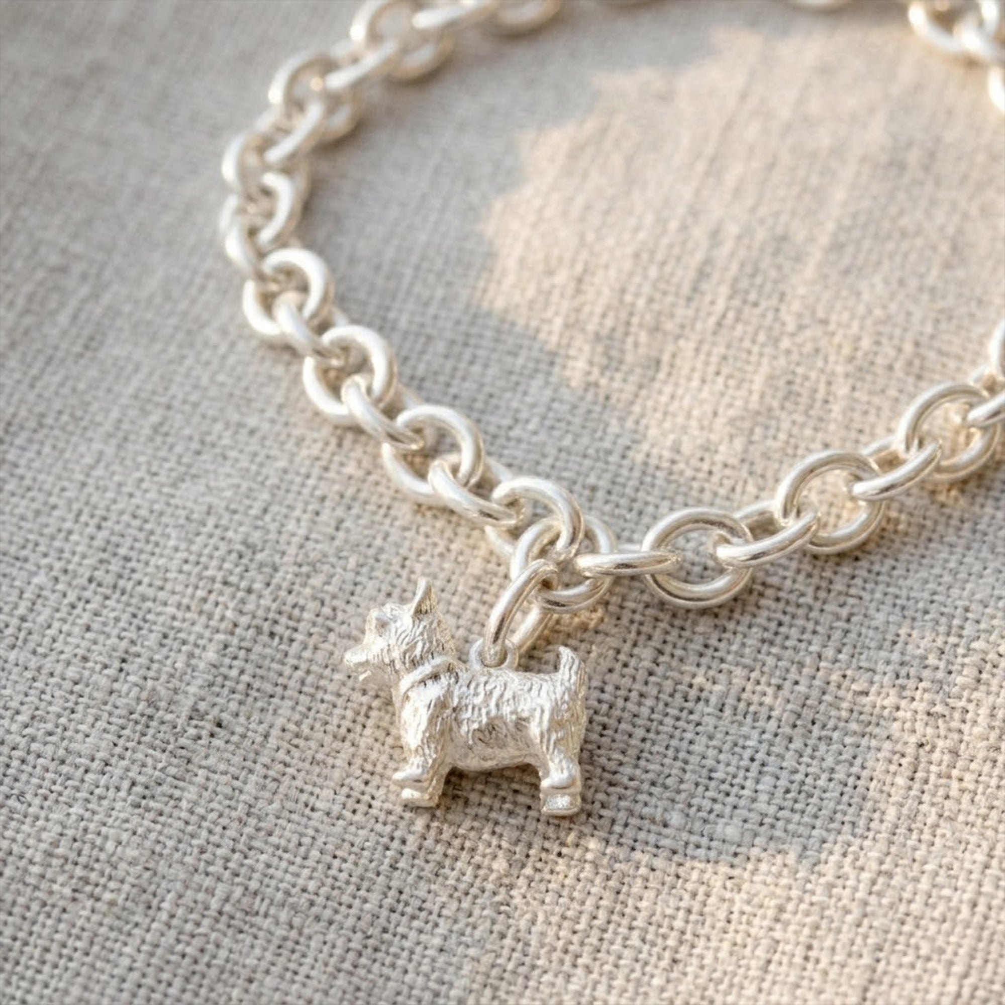 West Highland Terrier Silver Dog Charm