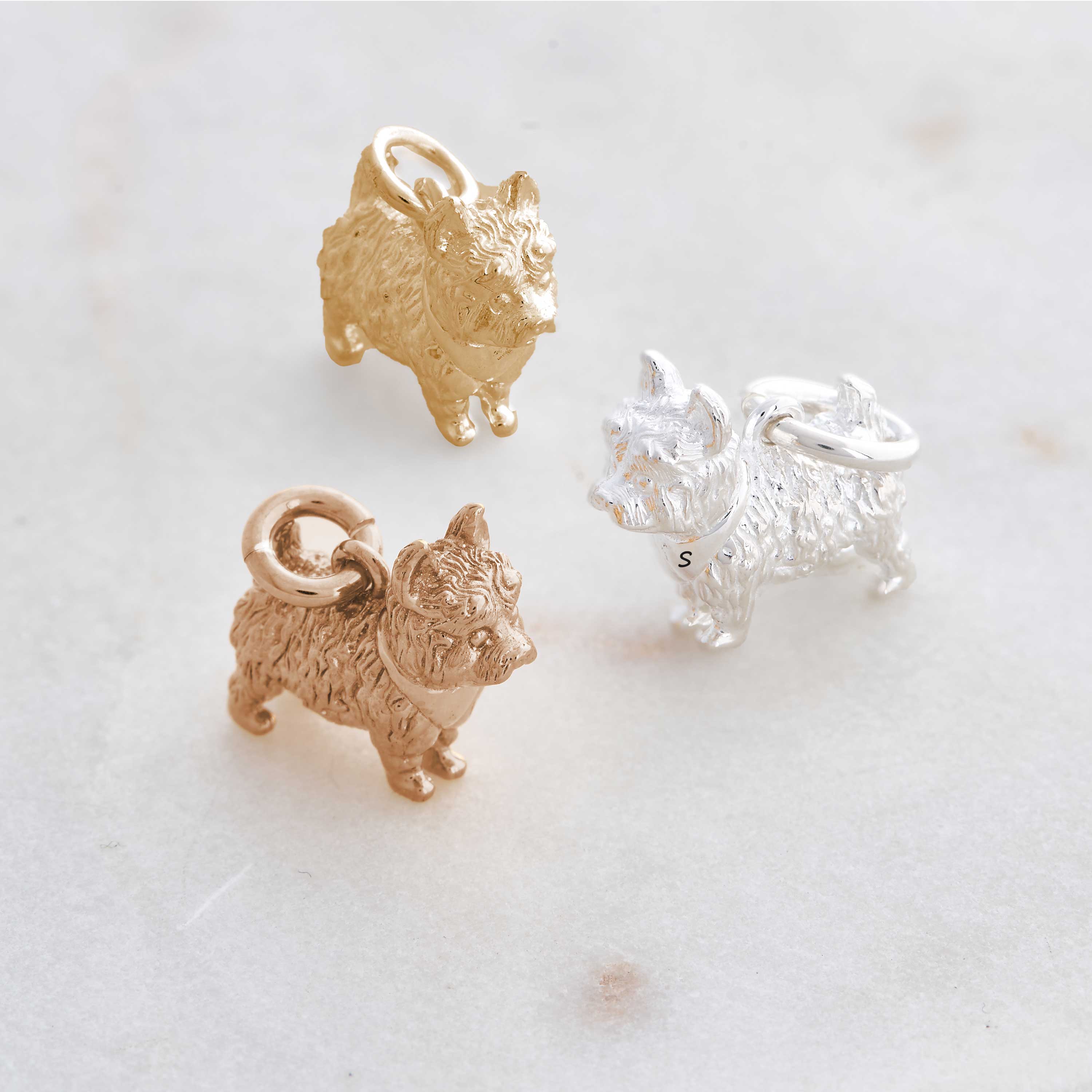 West Highland Terrier Silver Dog Charm