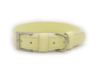 Yellow Leather Dog Collar