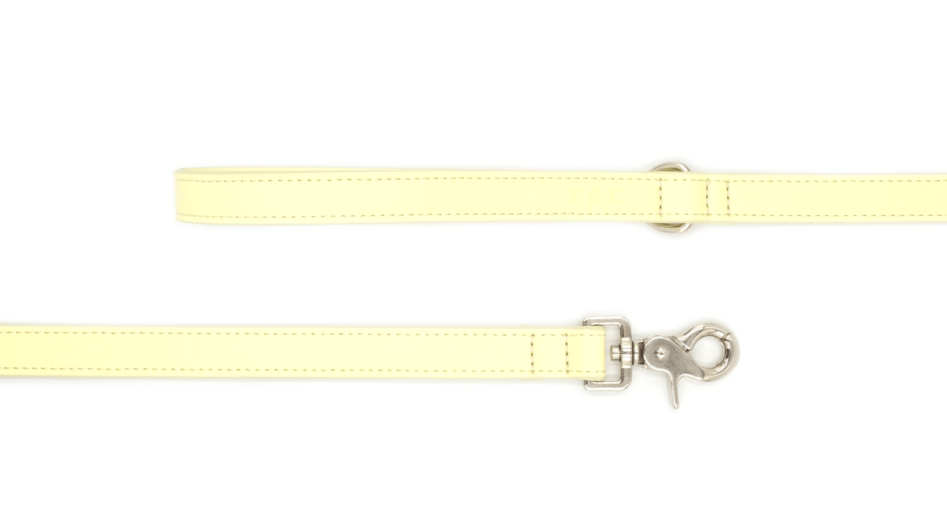 Yellow Leather Dog Lead
