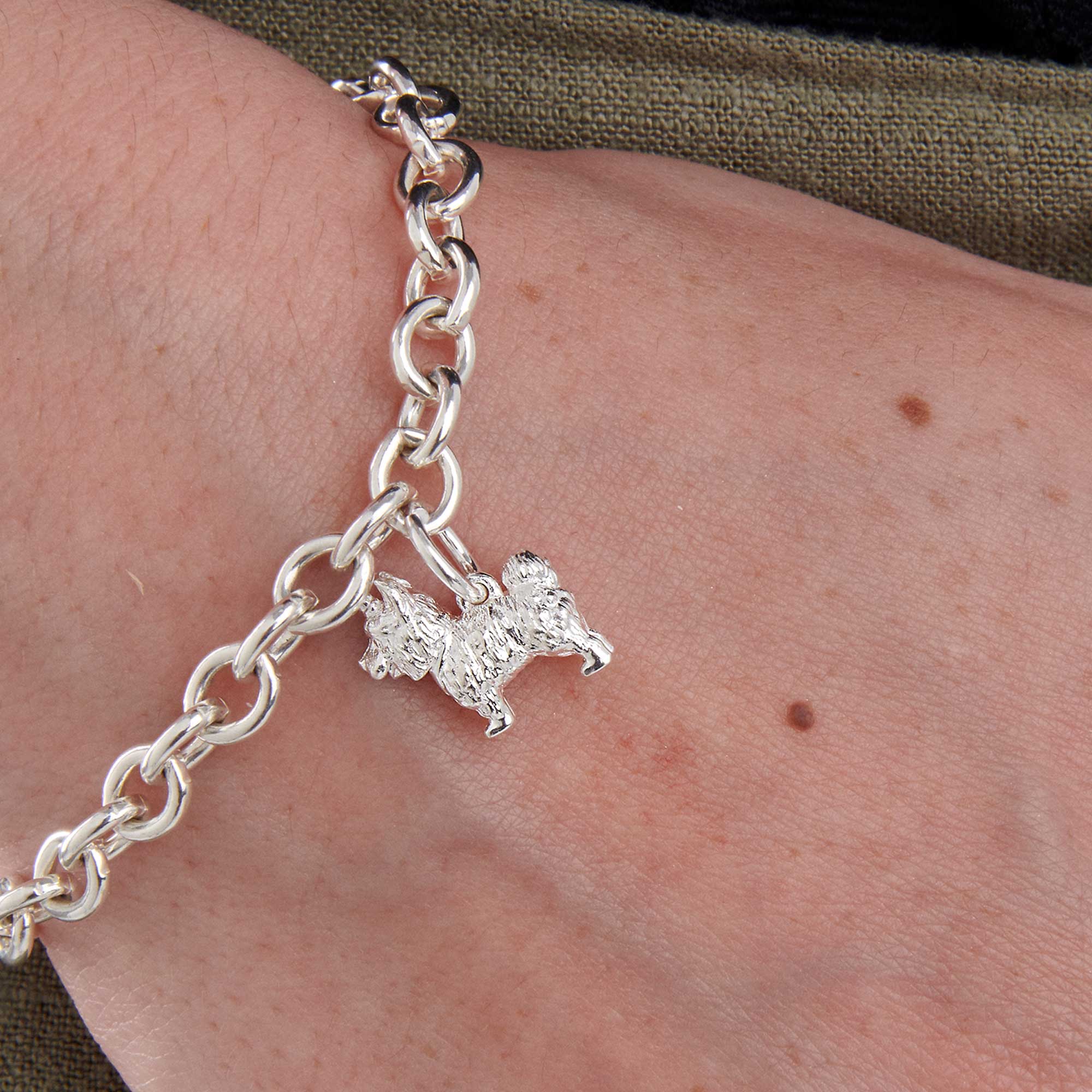 Yorkshire Terrier Silver Dog Charm