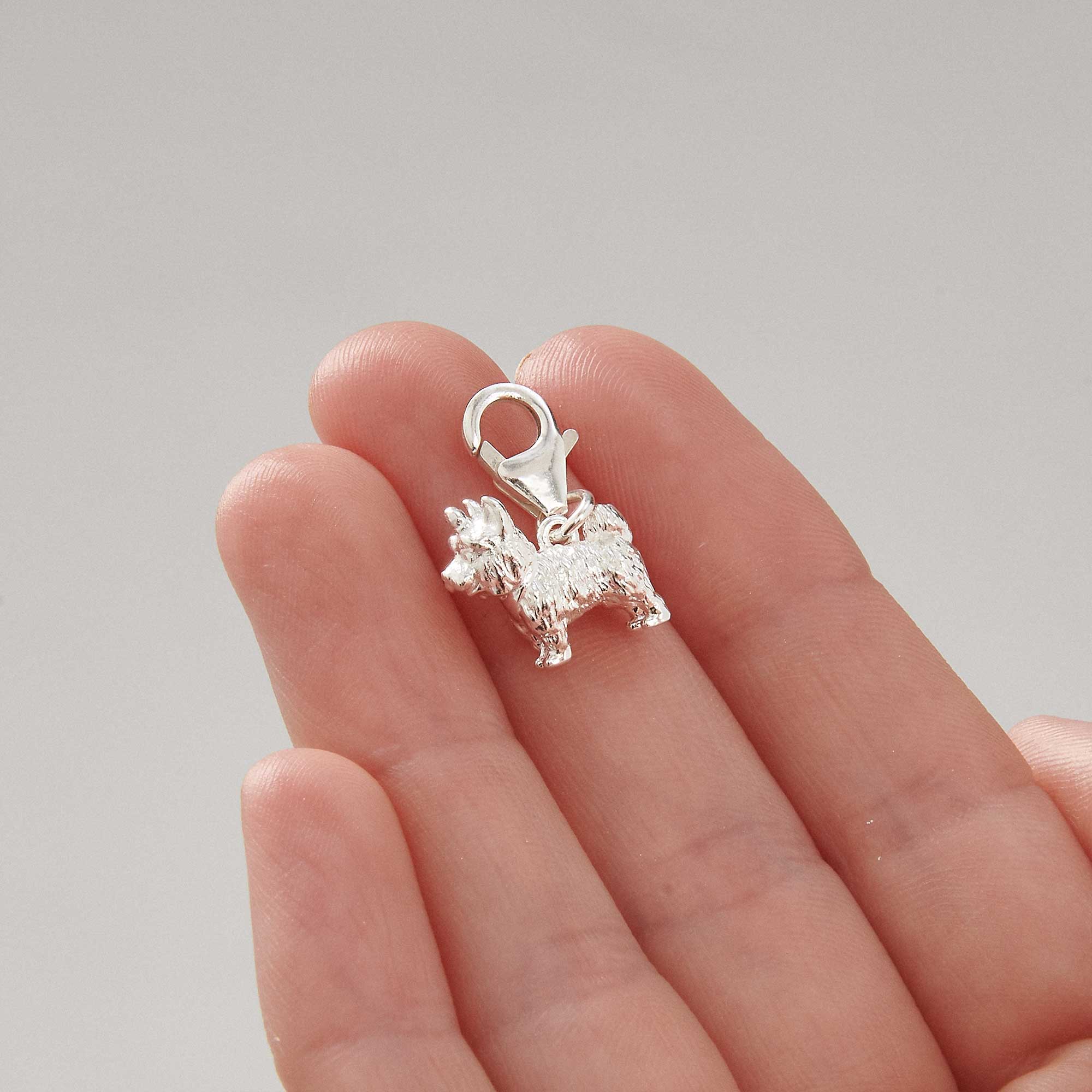 Yorkshire Terrier Silver Dog Charm